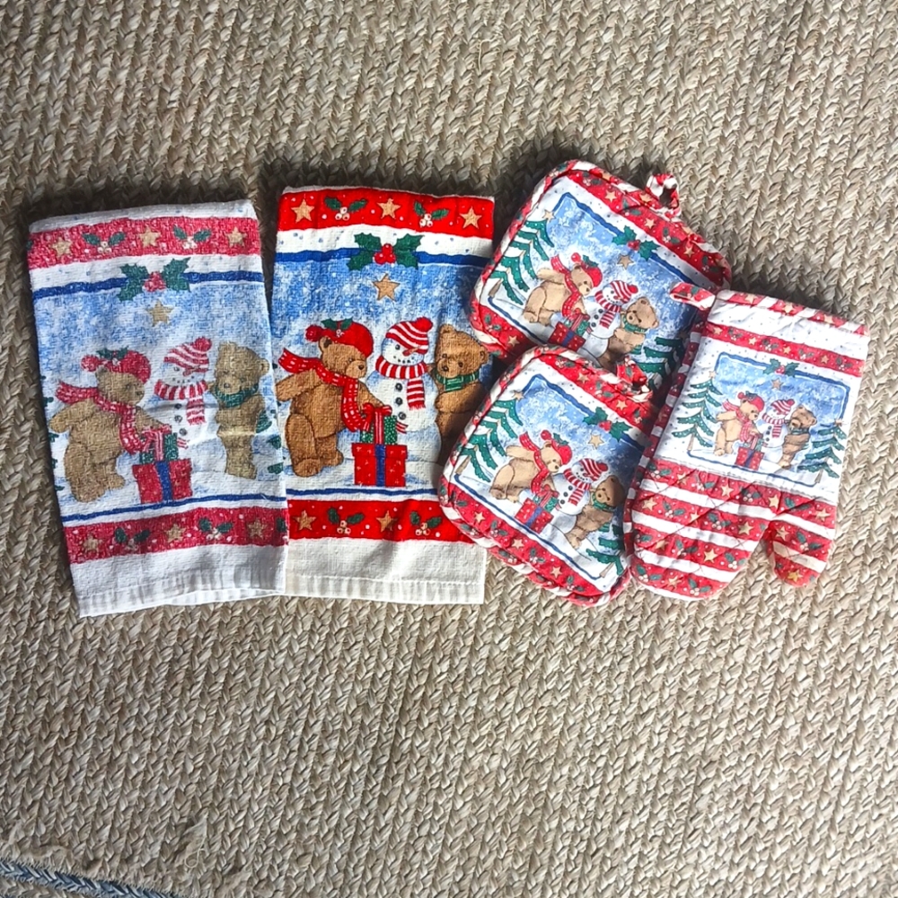 Christmas Dish Towel & Potholder Set
